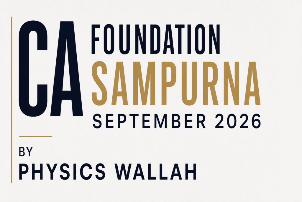 CA Foundation Sampurna September 2026