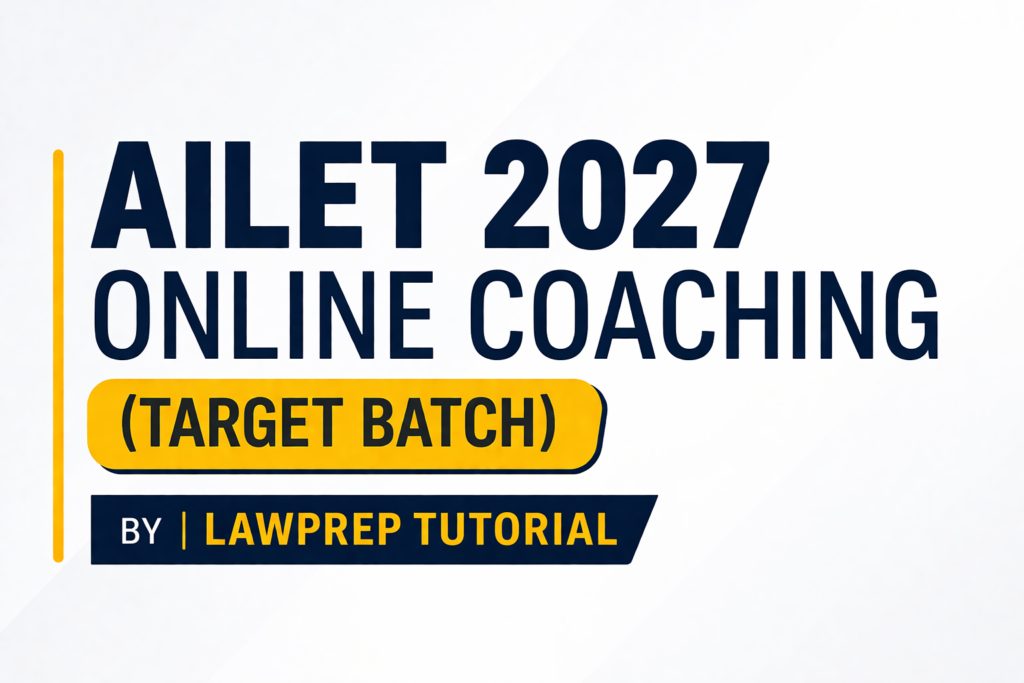 AILET 2027 Online Coaching (Target Batch)