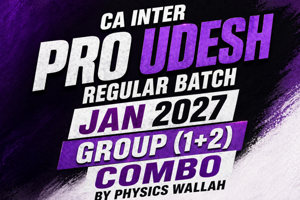CA Inter Pro Udesh Regular Jan 2027 Group (1+2) combo