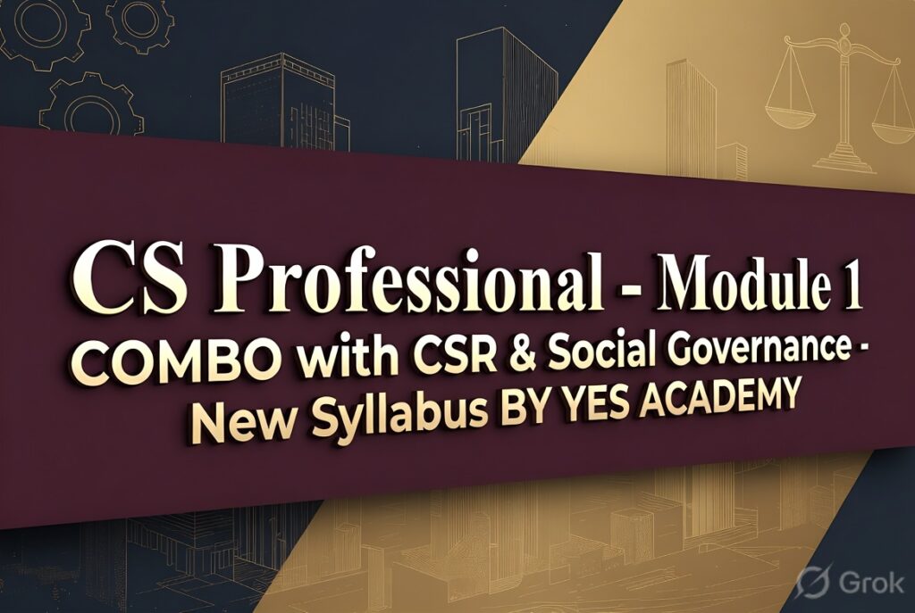 CS Professional – Module 1 COMBO with CSR & Social Governance – New Syllabus